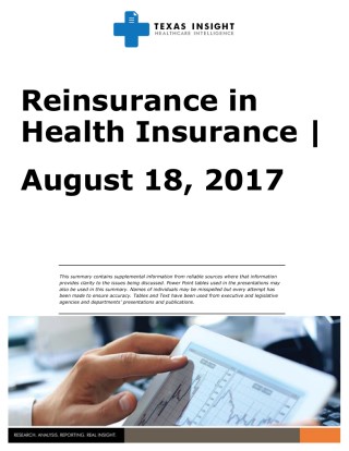 Reinsurance in Health Insurance Cover Image