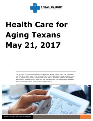 Health Care for Aging Texans Cover Image