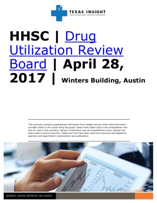 HHSC: Drug Utilization Review Board Cover Image