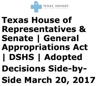 DSHS House Senate Adopted Comparisons Cover Image
