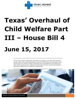 Texas' Overhaul of Child Welfare Part III - HB 4 Cover Image