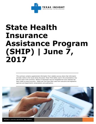 State Health Insurance Assistance Program (SHIP) Cover Image
