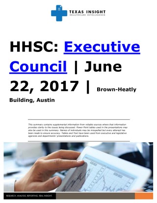 HHSC: Executive Council Cover Image