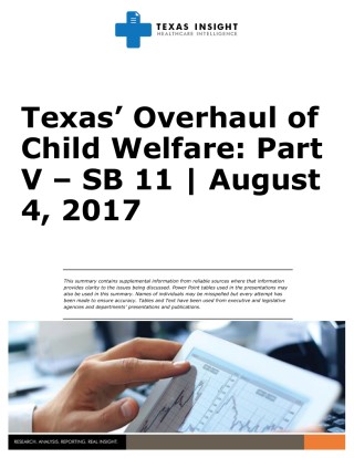 Texas' Overhaul of Child Welfare: Part V - SB 11 Cover Image