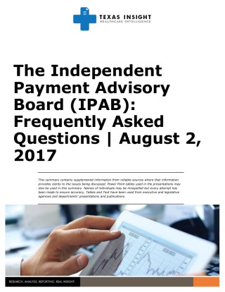 The Independent Payment Advisory Board (IPAB): Frequently Asked Questions Cover Image