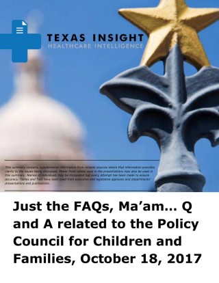 Just the FAQs, Ma’am… Q and A related to the Policy Council for Children and Families Cover Image