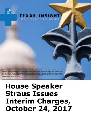 House Speaker Straus Issues Interim Charges Cover Image