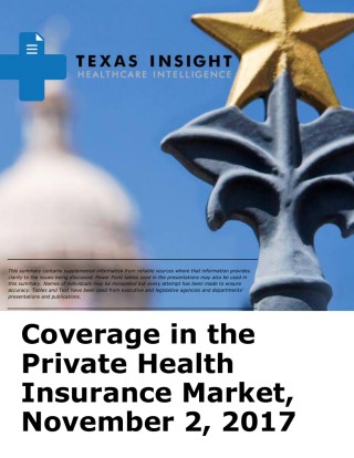 Coverage in the Private Health Insurance Market Cover Image