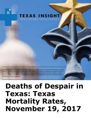 Deaths of Despair in Texas: Texas Mortality Rates Cover Image