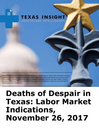 Deaths of Despair in Texas: Labor Market Indications Cover Image