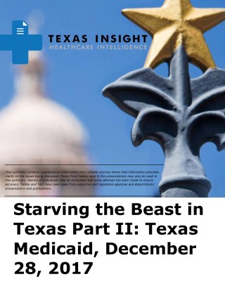Starving the Beast in Texas Part II: Texas Medicaid Cover Image