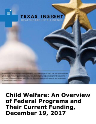 Child Welfare: An Overview of Federal Programs and Their Current Funding Cover Image