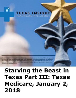 Starving the Beast in Texas Part III: Texas Medicare Cover Image
