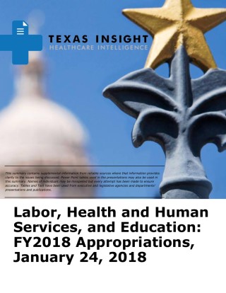 Labor, Health and Human Services, and Education: FY2018 Appropriations Cover Image